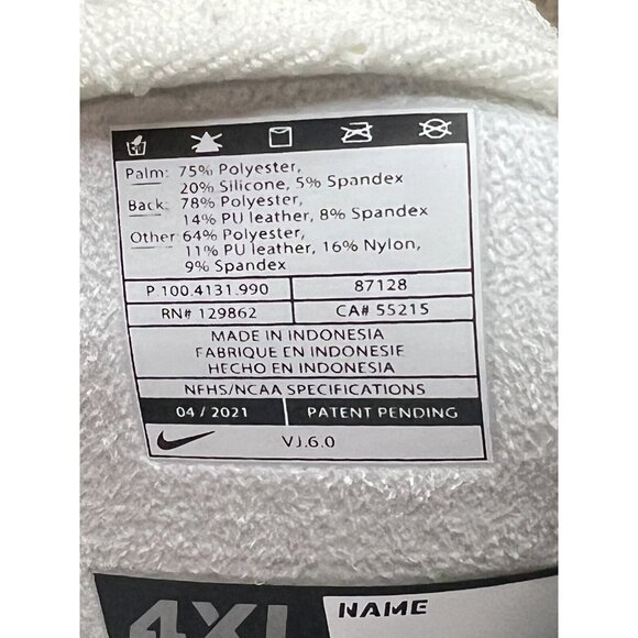 Nike NFL Vapor Knit 4.0 Football Gloves Crucial Catch Men's Size 4XL DN0927-990 - Picture 5 of 5